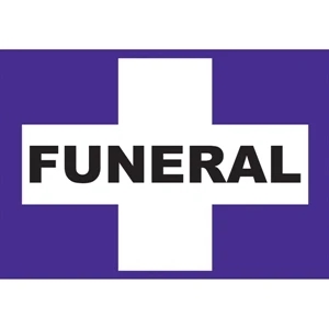 Funeral Cross Car Flags - Purple & White