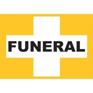 Funeral Cross Car Flags - Gold & White