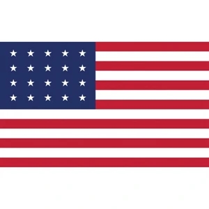 Historical US 20 Stars Flag