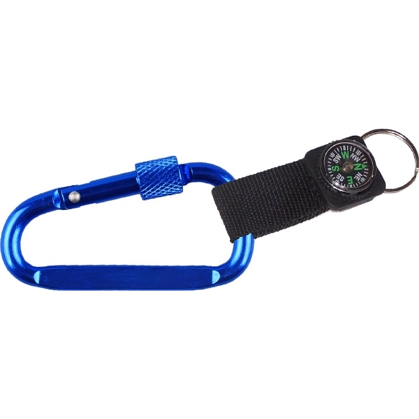Carabiner with Secured Screw and Compass - Image 2