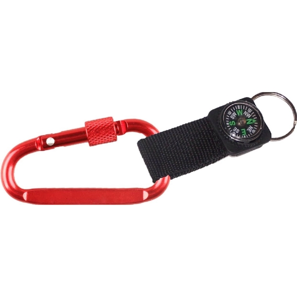 Carabiner with Secured Screw and Compass - Image 4