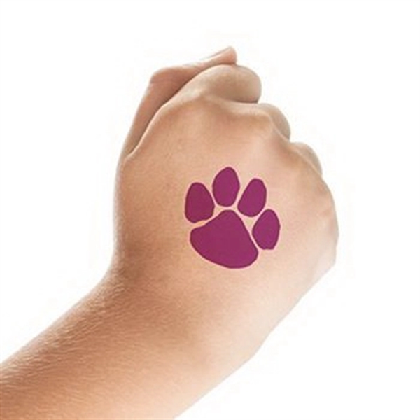 Purple Paw Print Temporary Tattoo - Image 2