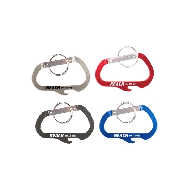 Carabiner with Bottle Opener and Key Ring
