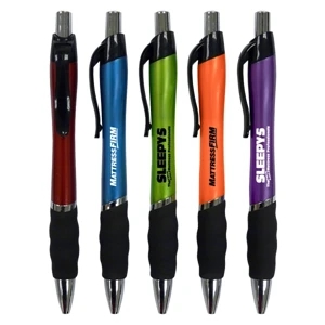 Clicker Pen "The Venture" with Black Rubber Grip