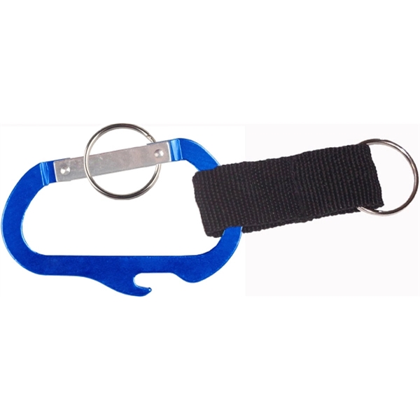 Carabiner with Bottle Opener and Strap - Image 2