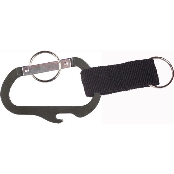 Carabiner with Bottle Opener and Strap - Image 3