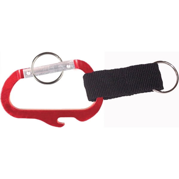 Carabiner with Bottle Opener and Strap - Image 4
