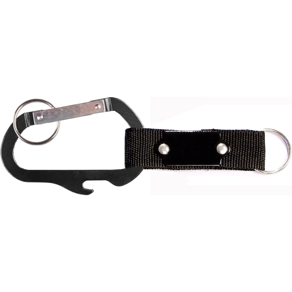 Carabiner with Bottle Opener and Metal Plate - Image 3