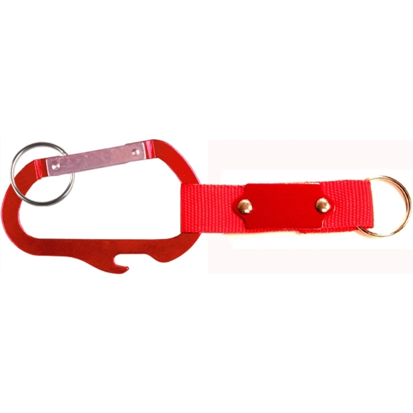 Carabiner with Bottle Opener and Metal Plate - Image 4
