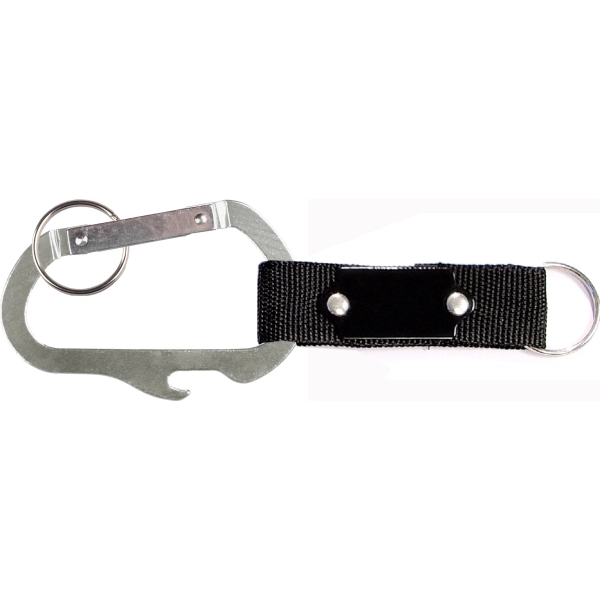 Carabiner with Bottle Opener and Metal Plate - Image 5