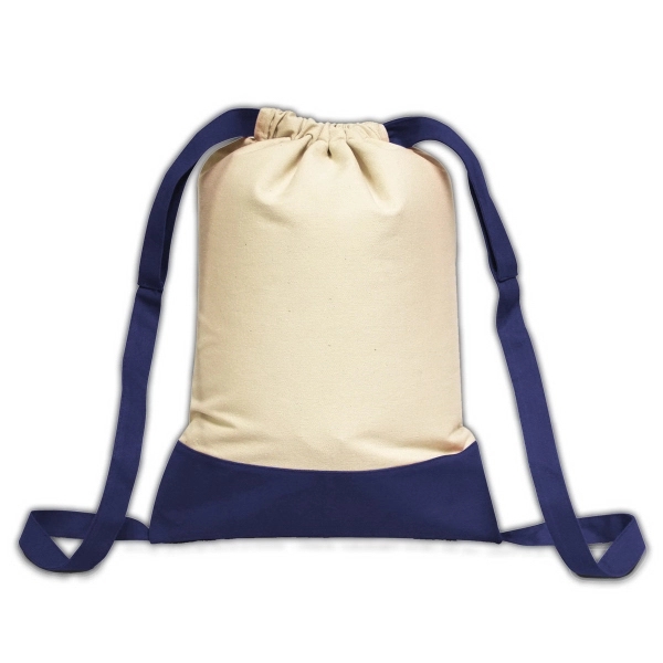Brand Gear™ Laguna Beach Cotton Canvas Backpack™ - Image 4