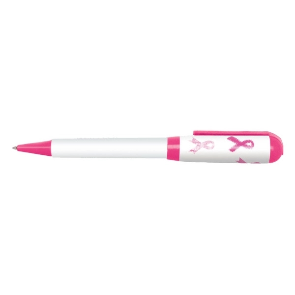 USA Pink Ribbon Designer Jumbo Twist Pen - Image 2