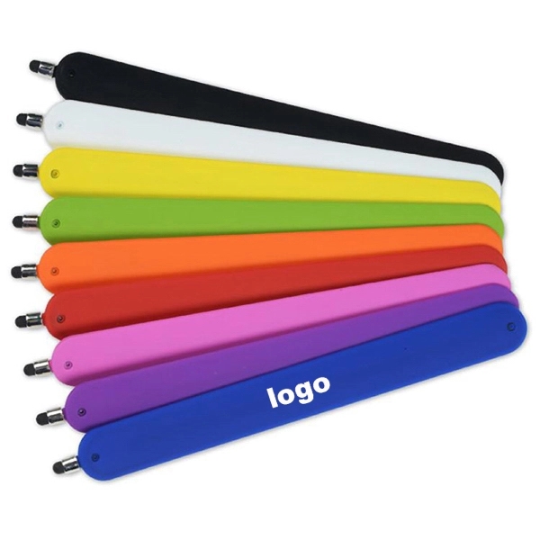 Silicone Slap Bracelet with Touch Screen Pen - Image 2