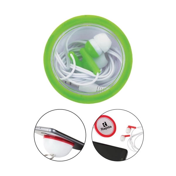 Rima Stereo Earbuds with Keyring Case - Image 3
