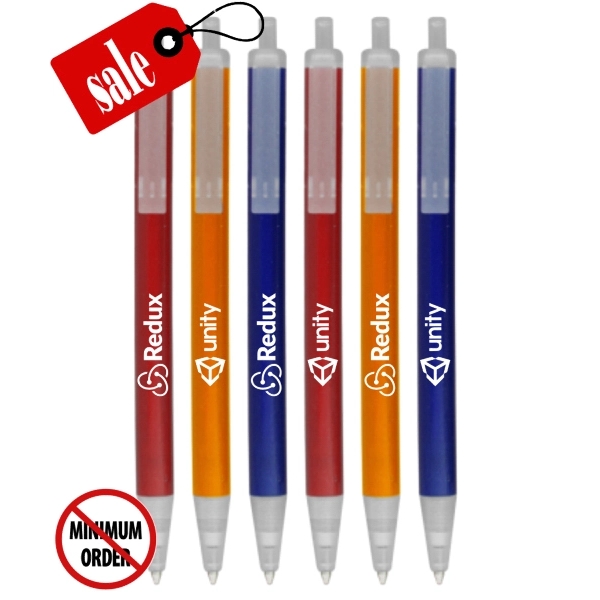 Closeout USA Made Frosted Click  Promo Pen - No Minimum