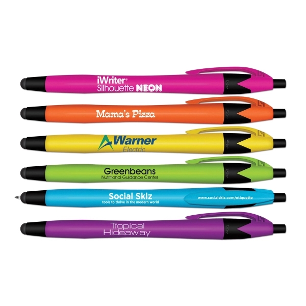 iWriter® Silhouette Neon Stylus & Ball Point Pen Combo - Image 1