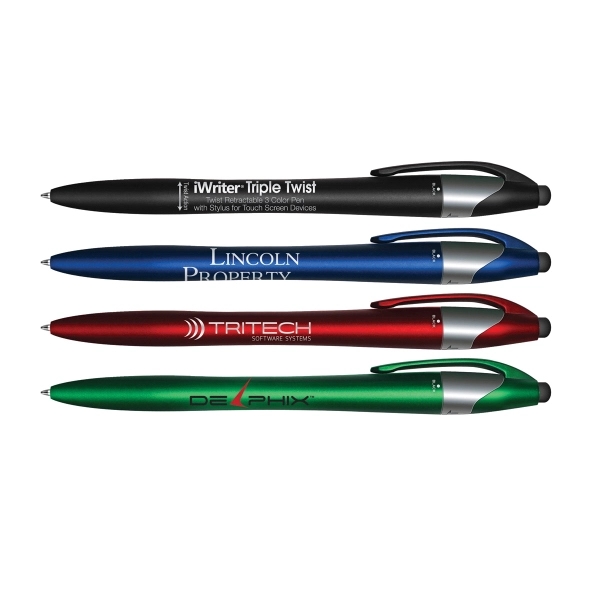 IWriter Triple Twist 3 Color Pen & Stylus Combo - Image 1