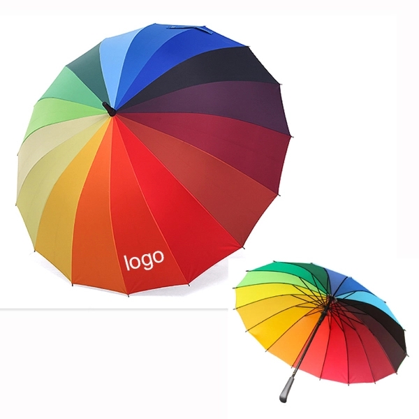 44" Arc Rainbow Umbrella - Image 3