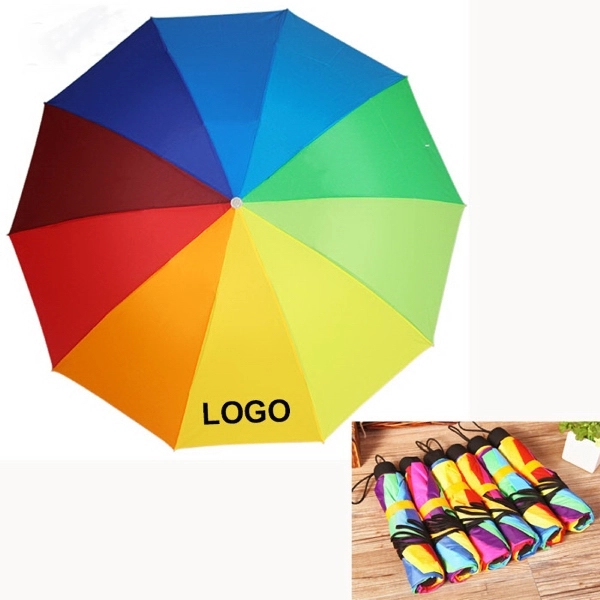 Folding Rainbow Umbrella - Image 4