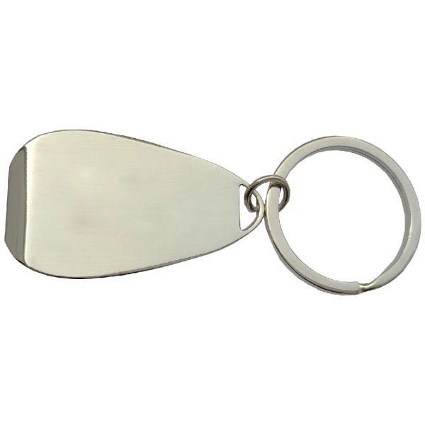 Chrome Bottle Opener with Key Ring and Gift Case - Image 2
