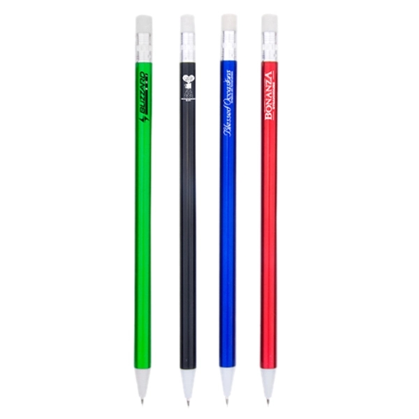 Round click action mechanical pencil