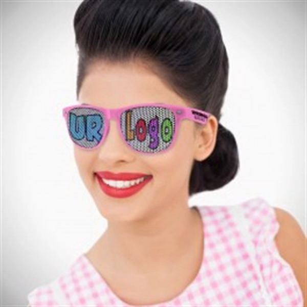 Pink Custom Classic Retro Billboard Sunglasses - Image 1
