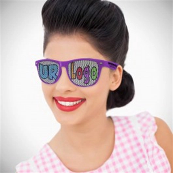 Purple Custom Classic Retro Billboard Sunglasses - Image 1