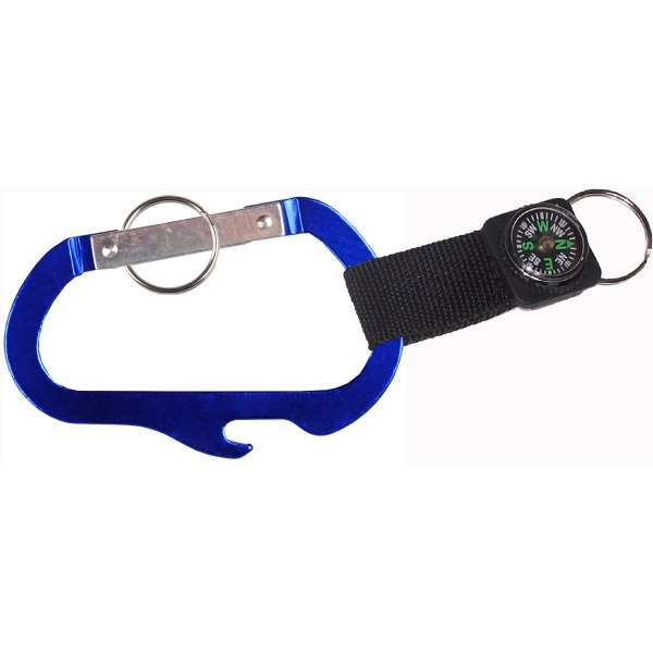 Carabiner with Bottle Opener and Compass - Image 2