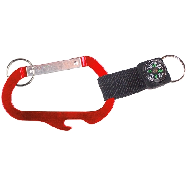 Carabiner with Bottle Opener and Compass - Image 4