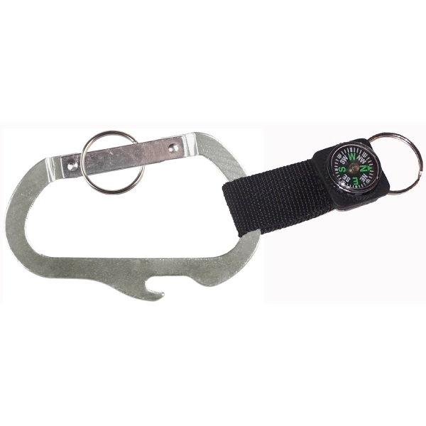 Carabiner with Bottle Opener and Compass - Image 5