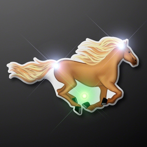 Blinky LED Horse Lapel Pin Lights - Image 2