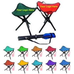 Folding Tripod Stool Chair With Carrying Bag