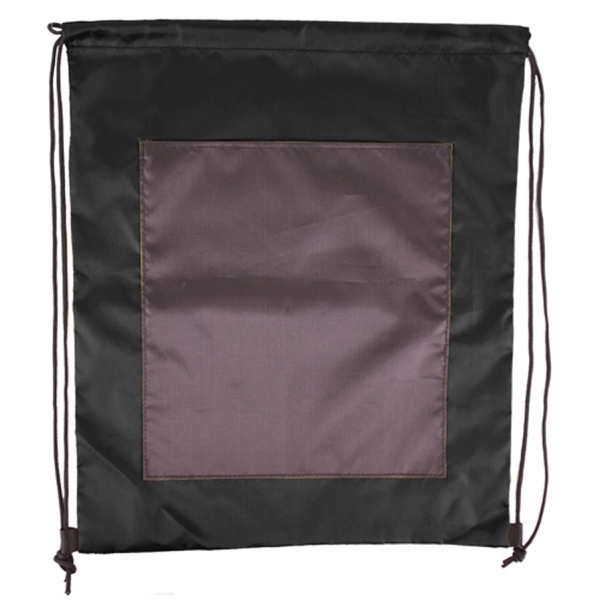Drawstring Backpack zipper less Front Pocket Cinch Bag - Image 2