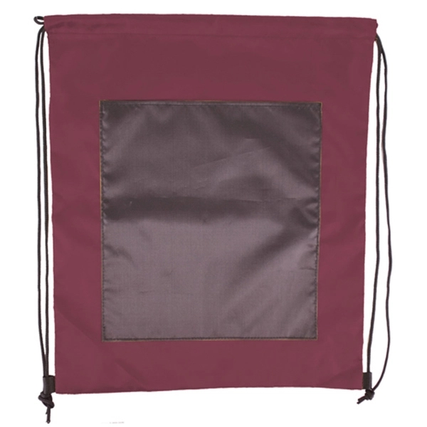 Drawstring Backpack zipper less Front Pocket Cinch Bag - Image 6
