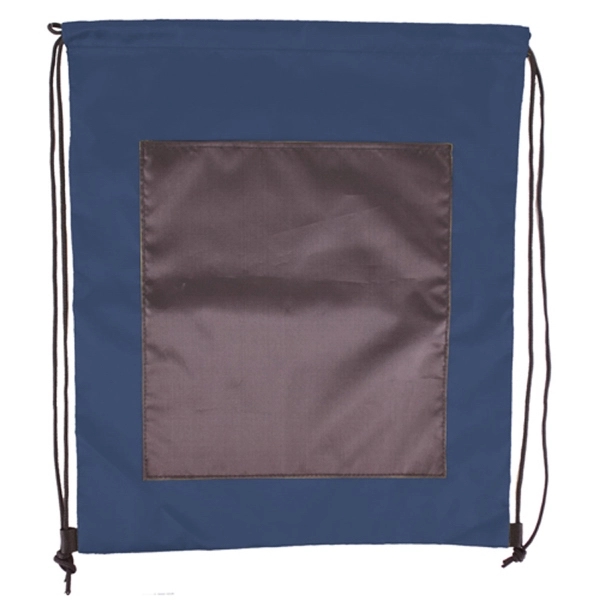 Drawstring Backpack zipper less Front Pocket Cinch Bag - Image 7