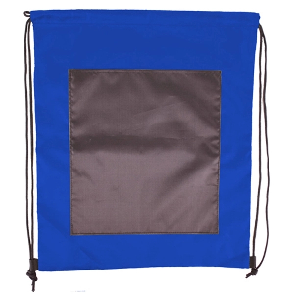Drawstring Backpack zipper less Front Pocket Cinch Bag - Image 9