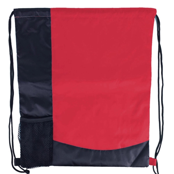 Two Tone Sports Pack Nylon Drawstring Backpack - Image 13
