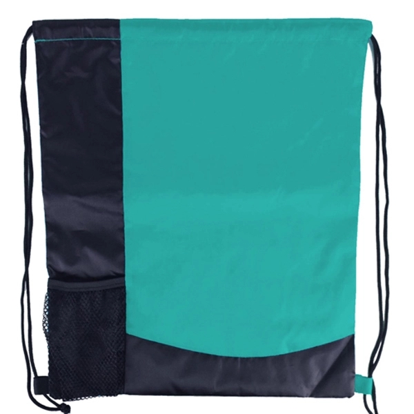 Two Tone Sports Pack Nylon Drawstring Backpack - Image 14