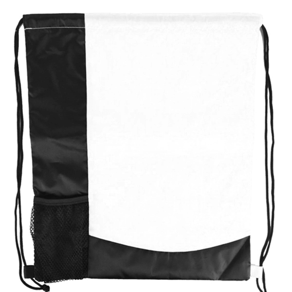 Two Tone Sports Pack Nylon Drawstring Backpack - Image 15