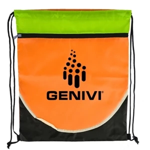 Multi Color Drawstring Bag with Zipper