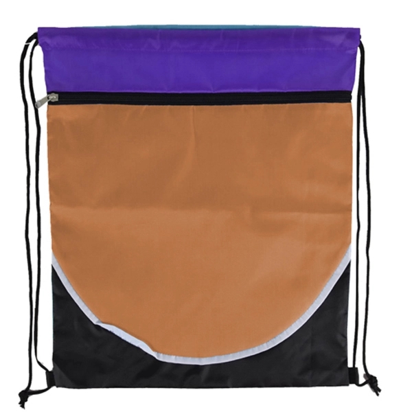 Multi Color Drawstring Bag with Zipper - Image 7