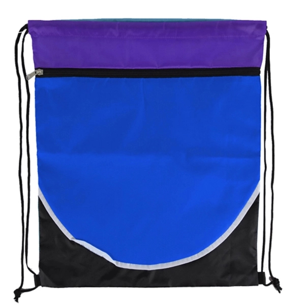 Multi Color Drawstring Bag with Zipper - Image 15