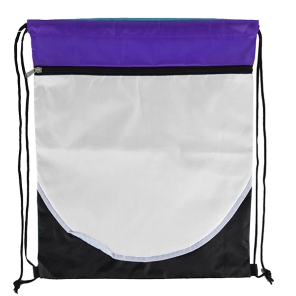 Multi Color Drawstring Bag with Zipper - Image 17