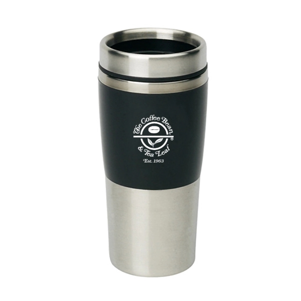 16OZ. COLOR BLOCK STAINLESS STEEL TUMBLER - Image 1