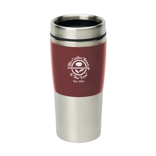 16OZ. COLOR BLOCK STAINLESS STEEL TUMBLER - Image 3