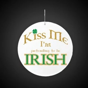 Kiss Me I'm Irish Plastic Medallions - 2 1/2"
