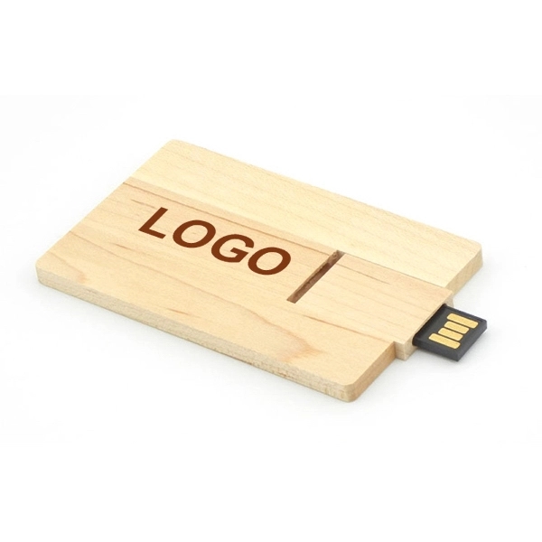 Credit Card Wood USB Drive - Image 3