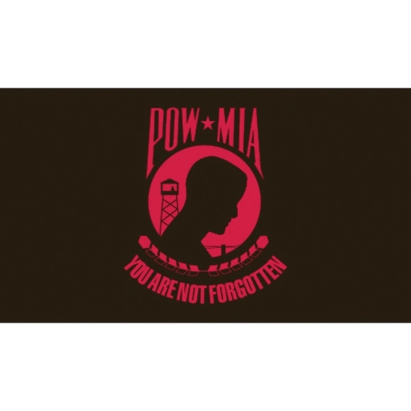 POW MIA Nylon Flag Red-Black