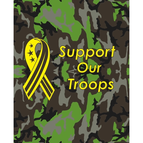 Support Our Troops Garden Flag - Camouflage