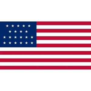 Historical US 21 Stars Flag